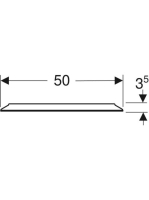 Geberit Option kör alakú tükör 50 cm, közvetlen és közvetett világítással 502.796.00.1