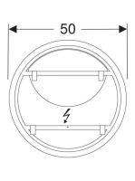 Geberit Option kör alakú tükör 50 cm, közvetlen és közvetett világítással 502.796.00.1