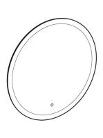 Geberit Option kör alakú tükör 75 cm, közvetlen és közvetett világítással 502.798.00.1