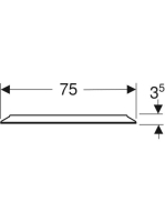 Geberit Option kör alakú tükör 75 cm, közvetlen és közvetett világítással 502.798.00.1