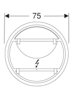Geberit Option kör alakú tükör 75 cm, közvetlen és közvetett világítással 502.798.00.1