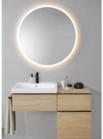 Geberit Option kör alakú tükör 75 cm, közvetlen és közvetett világítással 502.798.00.1