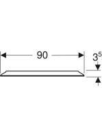 Geberit Option kör alakú tükör 90 cm, közvetlen és közvetett világítással 502.799.00.1