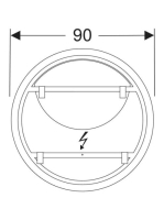 Geberit Option kör alakú tükör 90 cm, közvetlen és közvetett világítással 502.799.00.1