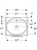 Geberit Selnova Square Set mosdószekrény mosdóval 59x70 cm, két fiókkal, világos hikoridió 502.871.00.1