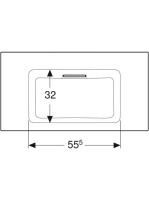 Geberit ONE mosdó hátsó lefolyóval 90x48 cm túlfolyó és csapfurat nélkül, KeraTect bevonat 505.005.00.1