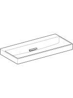 Geberit One mosdó hátsó lefolyóval 105x48 cm, KeraTect, csaplyuk és túlfolyó nélkül, fehér 505.045.00.1