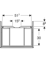 Geberit One alsó szekrény mosdóhoz 1 fiókkal 59x47 cm, matt fekete 505.071.00.8
