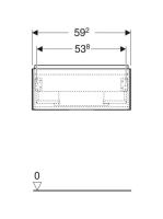 Geberit One alsó szekrény mosdóhoz 1 fiókkal 59x47 cm, matt fekete 505.071.00.8