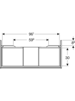 Geberit One alsó szekrény mosdóhoz 1 fiókkal 103x47cm, magasfényű fehér 505.074.00.1
