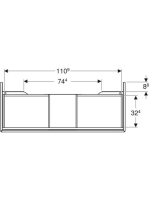 Geberit One alsó szekrény mosdóhoz 1 fiókkal 118x47 cm, tölgy 505.075.00.5