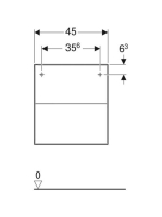 Geberit One oldalsó szekrény két fiókkal 45x47 cm, matt greige 505.077.00.7