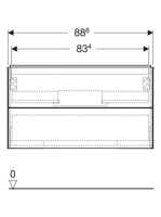 Geberit One alsó szekrény mosdóhoz 2 fiókkal 88,8x47 cm, matt fekete 505.263.00.8