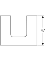 Geberit One mosdópult középső kivágással, pultra ültethető tálformájú mosdóhoz 60x47 cm, hikoridió 505.271.00.6