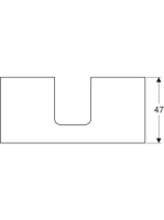 Geberit One mosdópult középső kivágással, pultra ültethető tálformájú mosdóhoz 105x47 cm, matt láva 505.274.00.3