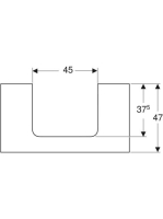 Geberit One mosdópult középső kivágással, pultra ültethető mosdóhoz 90x47 cm, matt greige 505.283.00.7