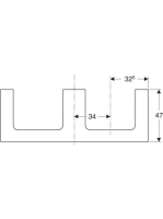 Geberit One mosdópult kivágással, két pultra ültethető mosdóhoz 135x47 cm, tölgy 505.286.00.5