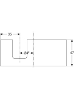 Geberit One mosdópult bal oldali kivágással 120x47 cm, pultra ültethető tálformájú mosdóhoz, magasfényű homokszürke 505.295.00.4