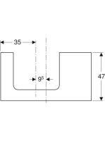 Geberit One mosdópult bal oldali kivágással 90x47 cm, pultra ültethető mosdóhoz, matt fehér 505.303.00.2