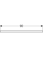 Geberit One mosdópult bal oldali kivágással 90x47 cm, pultra ültethető mosdóhoz, matt fehér 505.303.00.2
