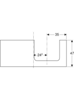 Geberit One mosdópult jobb oldali kivágással 120x47 cm, pultra ültethető mosdóhoz, matt láva 505.325.00.3