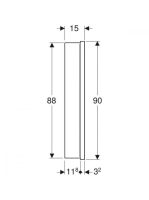 Geberit One 2 ajtós tükrös szekrény ComfortLight világítással 75x90 cm, fehér 505.802.00.2