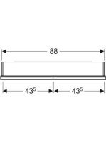 Geberit One 2 ajtós tükrös szekrény ComfortLight világítással 90x90 cm, eloxált alumínium 505.803.00.1