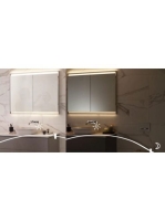 Geberit One 2 ajtós tükrös szekrény ComfortLight világítással 90x90 cm, matt fekete 505.803.00.7