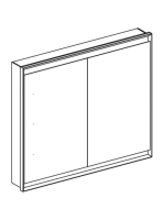 Geberit One 2 ajtós tükrös szekrény ComfortLight világítással 105x90 cm, matt fekete 505.804.00.7