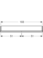 Geberit One 2 ajtós tükrös szekrény ComfortLight világítással 105x90 cm, matt fekete 505.804.00.7