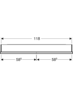 Geberit One 2 ajtós tükrös szekrény ComfortLight világítással 120x90 cm, eloxált alumínium 505.805.00.1