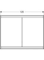 Geberit One 2 ajtós tükrös szekrény ComfortLight világítással 120x90 cm, fehér 505.805.00.2