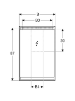 Geberit One tükrös szekrény jobbra nyíló ajtóval 60x90 cm, világítással, fehér 505.811.00.2