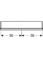 Geberit One tükrös szekrény két ajtóval 75x90 cm, világítással, alumínium 505.812.00.1
