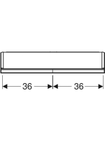 Geberit One tükrös szekrény két ajtóval 75x90 cm, világítással, fehér 505.812.00.2