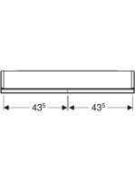Geberit One tükrös szekrény két ajtóval 90x90 cm, világítással, aluminium 505.813.00.1