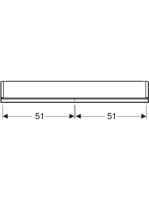 Geberit One tükrös szekrény két ajtóval 105x90 cm, világítással, alumínium 505.814.00.1