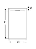 Geberit Sestra szögletes zuhanytálca 90x160 cm, strukturált pala, fehér 550.259.00.2