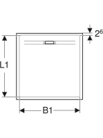 Geberit Sestra szögletes zuhanytálca 90x90 cm, strukturált pala, grafit 550.270.00.2