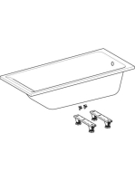 Geberit Selnova Square 170x75 cm egyenes fürdőkád lábakkal 554.385.01.1
