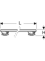 Geberit láb- és keresztelemkészlet 70 cm, gyantakő zuhanytálcákhoz 554.958.00.1