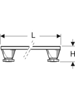 Geberit láb- és keresztelemkészlet 70 cm, gyantakő zuhanytálcákhoz 554.958.00.2