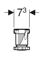 Geberit láb- és keresztelemkészlet 70 cm, gyantakő zuhanytálcákhoz 554.958.00.2