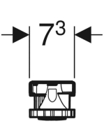 Geberit láb- és keresztelemkészlet 80 cm, gyantakő zuhanytálcákhoz 140 cm-től 554.962.00.1