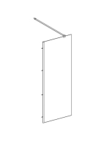 Geberit GEO Walk-In fix oldalfal 80x200 cm átlátszó üveg, Reflex bevonat, ezüst profillal 560.119.00.2