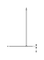 Geberit GEO Walk-In fix oldalfal 80x200 cm átlátszó üveg, Reflex bevonat, ezüst profillal 560.119.00.2