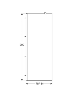 Geberit GEO Walk-In fix oldalfal 80x200 cm átlátszó üveg, Reflex bevonat, ezüst profillal 560.119.00.2