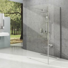Ravak Walk-In Corner 120/90 ( Fényes alu + Transparent) 