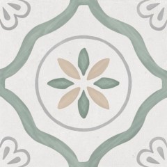 Harmony Sirocco Green Petals falicsempe és padlólap 22,3x22,3 cm