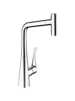 Hansgrohe Metris Select króm konyhai csaptelep, kihúzható kifolyóval 14884000